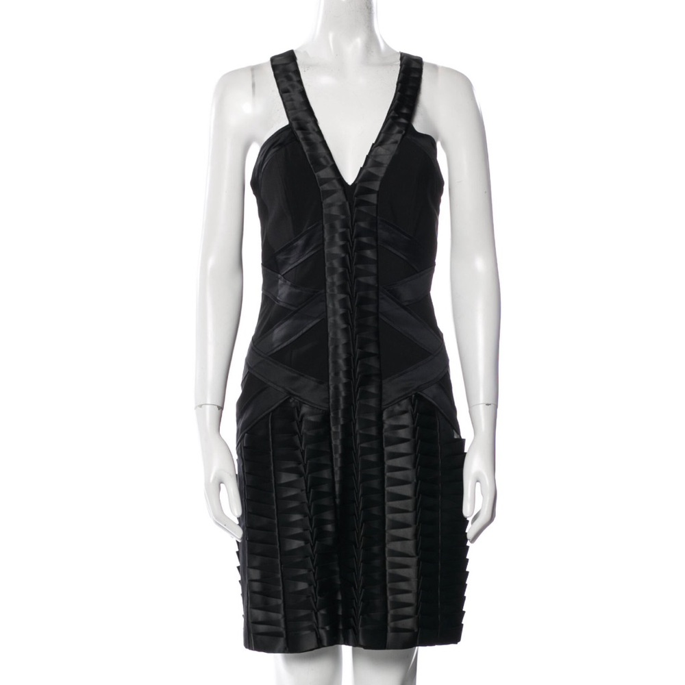 Jovani V-Neck Knee-Length Dress